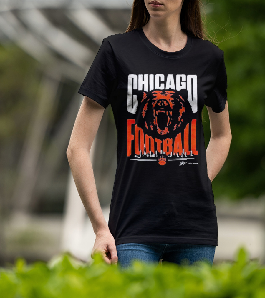 Chicago Football Bear Roar T-Shirt