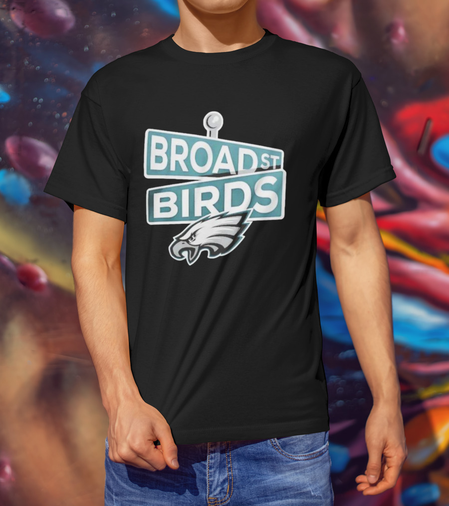 Philadelphia Eagles Broad St Birds Logo NFL Merchandising T-Shirt
