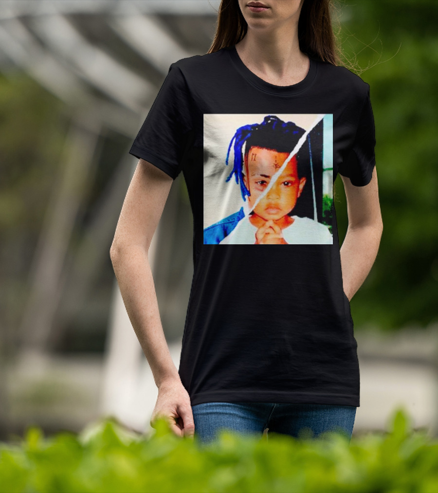 XXXTentacion Rapper Childhood And Adult Portrait Fusion T-Shirt