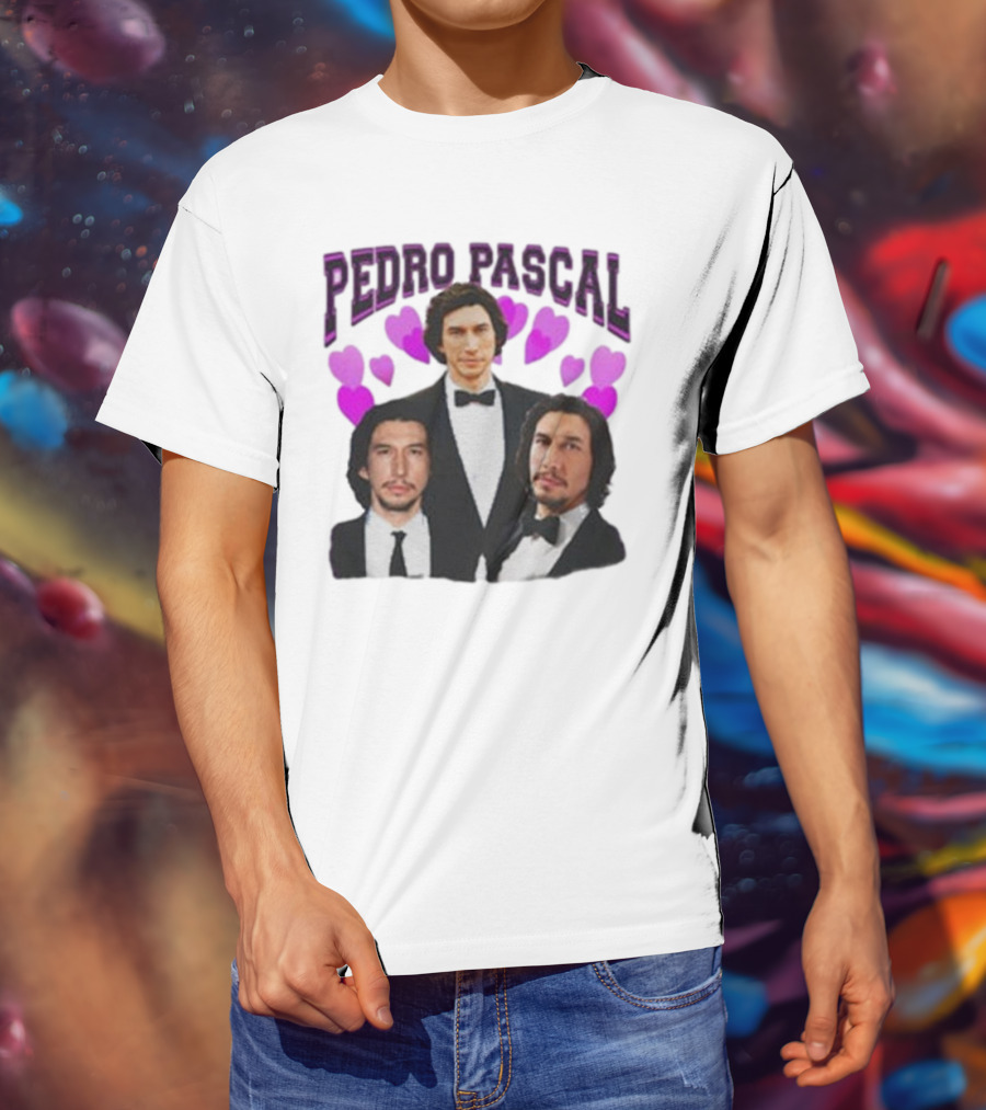 Pedro Pascal Adam Driver Hearts T-Shirt