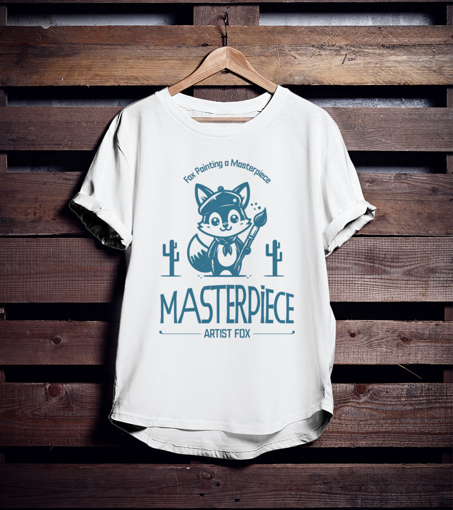 Fox Painting A Masterpiece Artist Fox MASTERPiECE T-Shirt