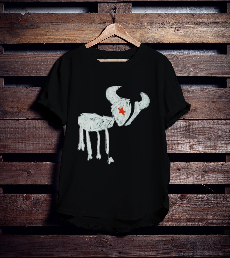 WeAreTexans Bull Design With Star For All Texans T-Shirt