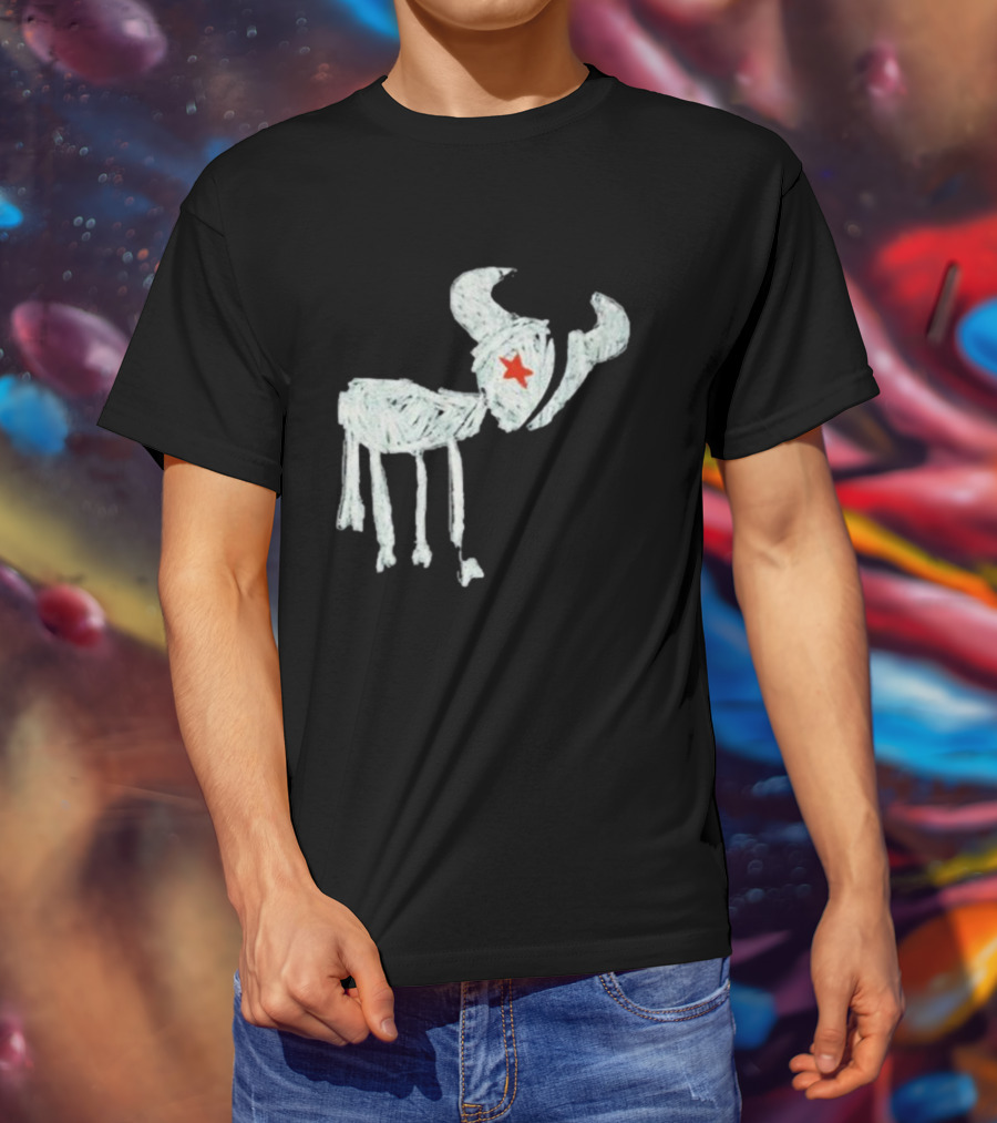 WeAreTexans Bull Design With Star For All Texans T-Shirt