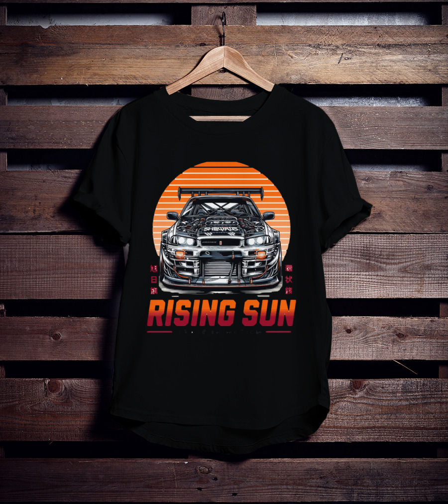 Rising Sun Grace In Motion Japanese Car Racing T-Shirt