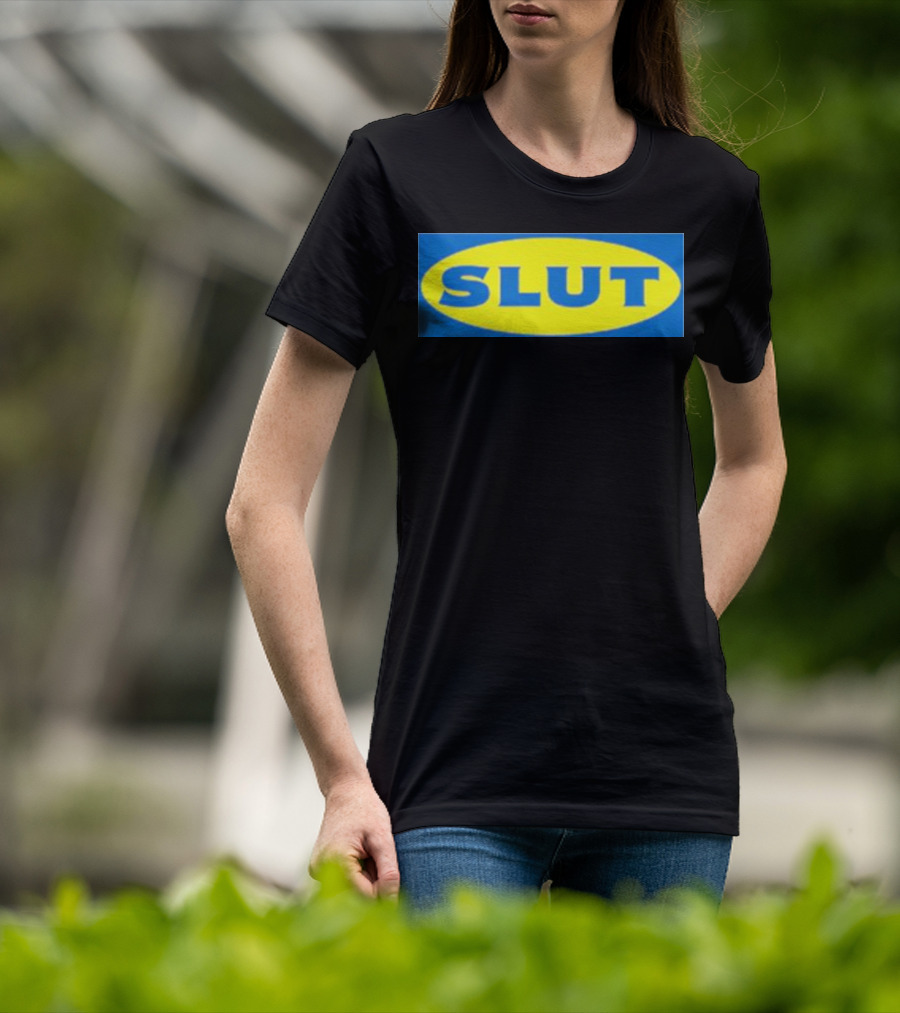 SLUT Parody Of Swedish Iconic Branding T-Shirt