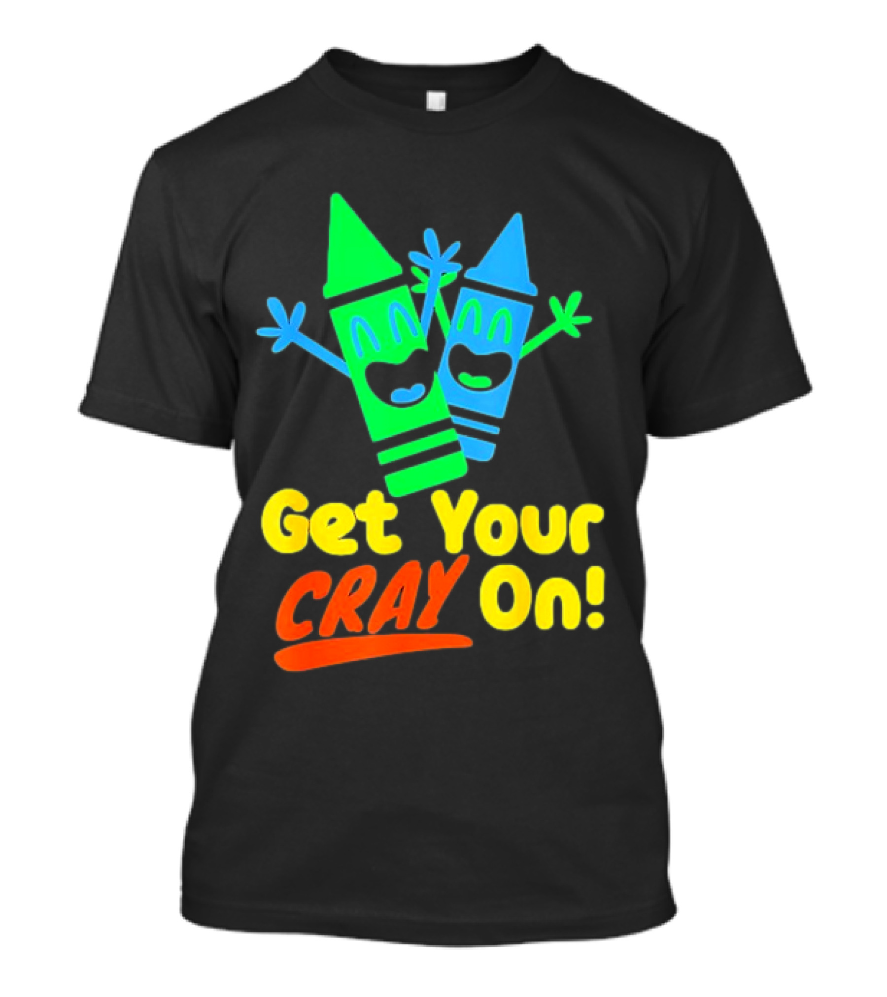 Get Your Cray On With Colorful Crayon Characters T-Shirt