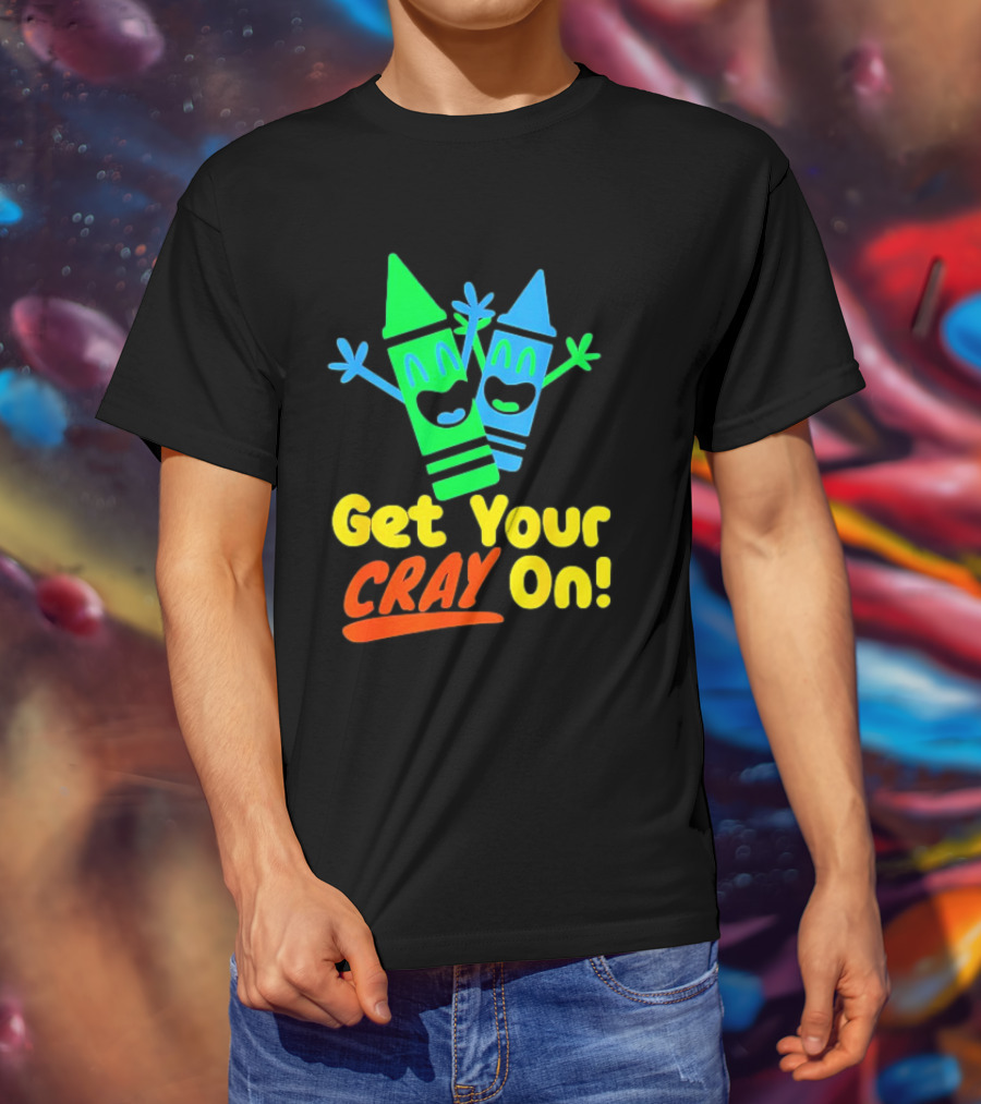 Get Your Cray On With Colorful Crayon Characters T-Shirt