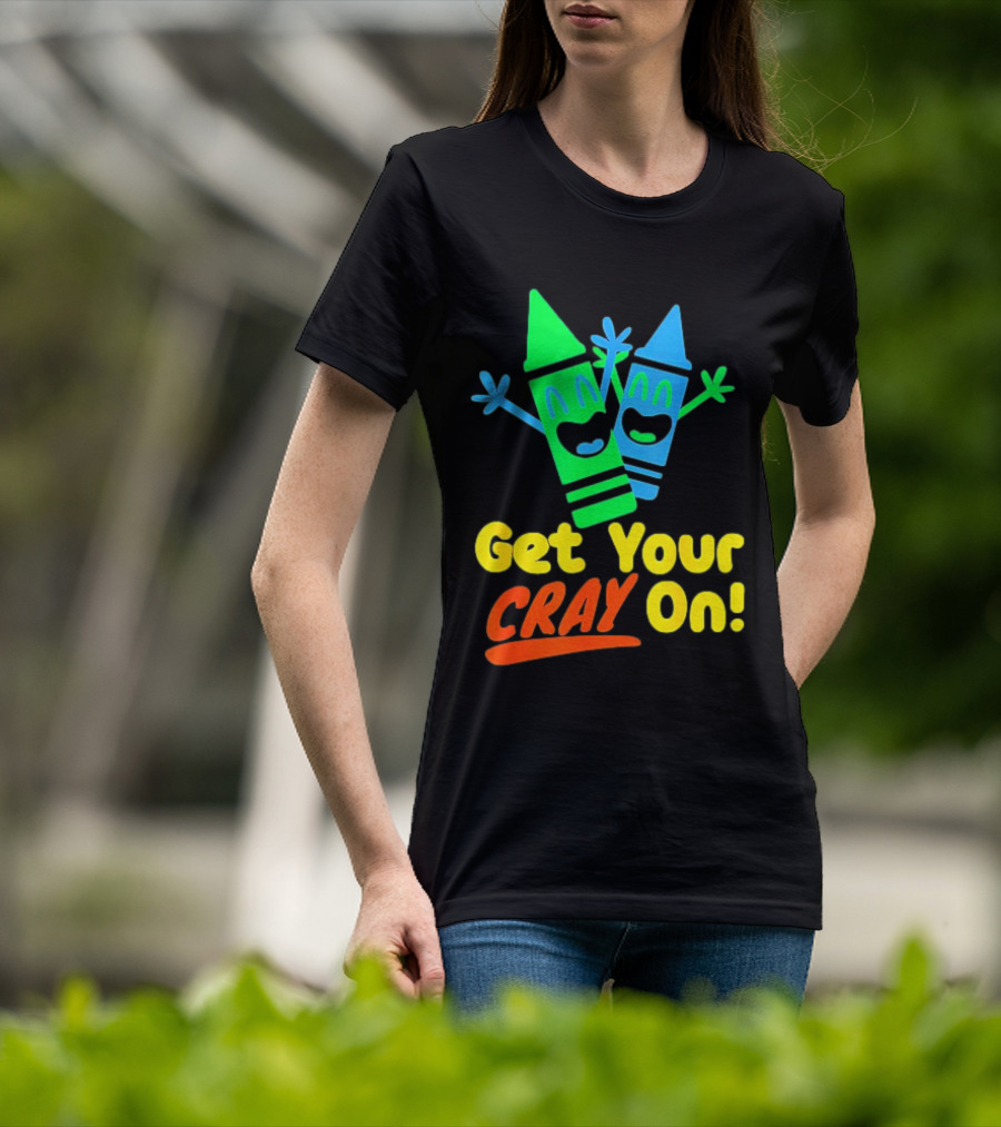 Get Your Cray On With Colorful Crayon Characters T-Shirt