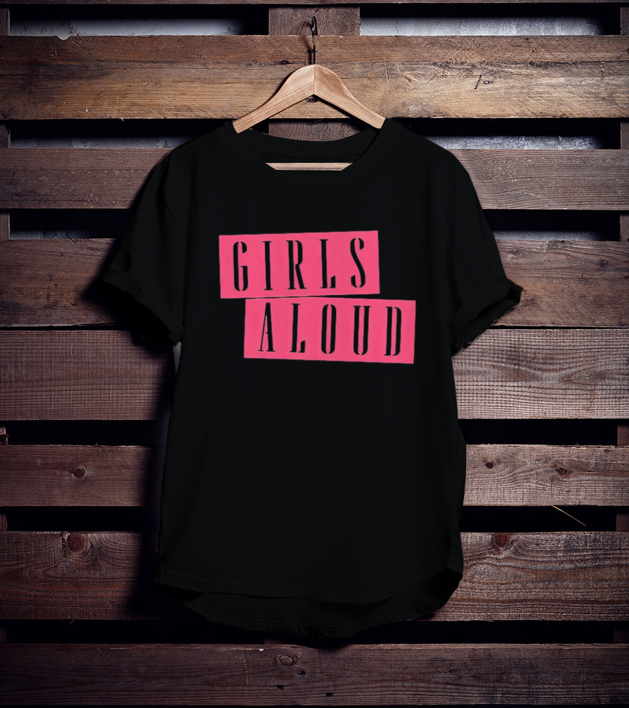 Girls Aloud Retro Stencil Block Text T-Shirt