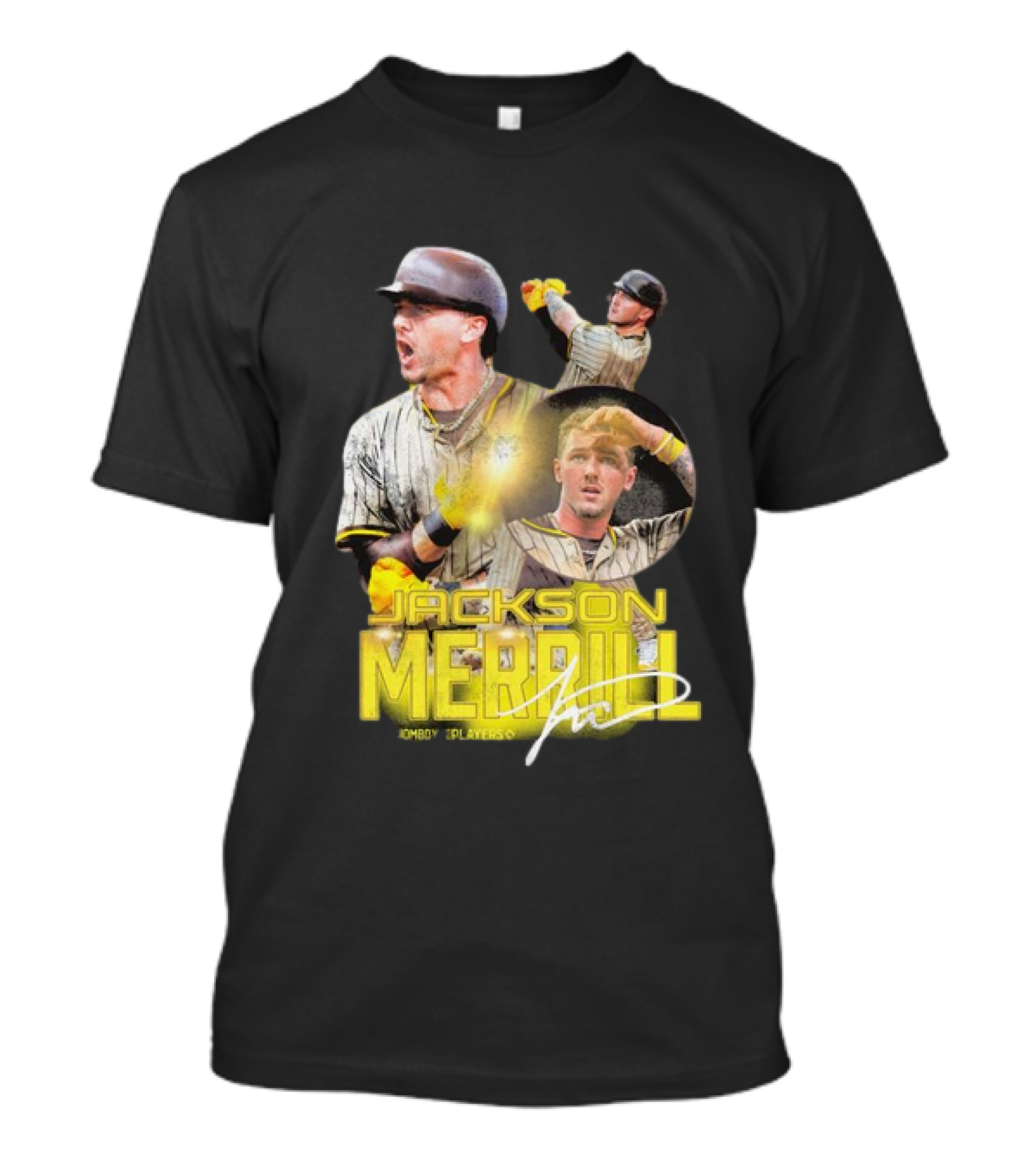 Jackson Merrill San Diego Padres Player Signature Baseball T-Shirt