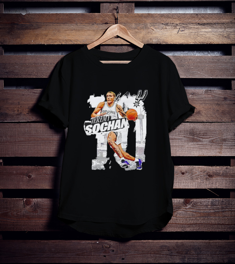 Jeremy Sochan Spurs Basketball San Antonio Skyline T-Shirt
