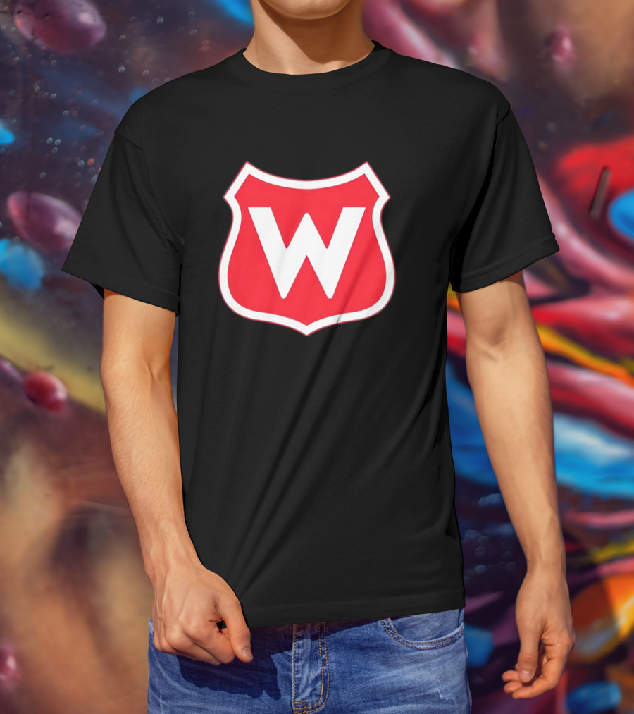 Montreal Wanderers Red White Shield Emblem With Bold W T-Shirt