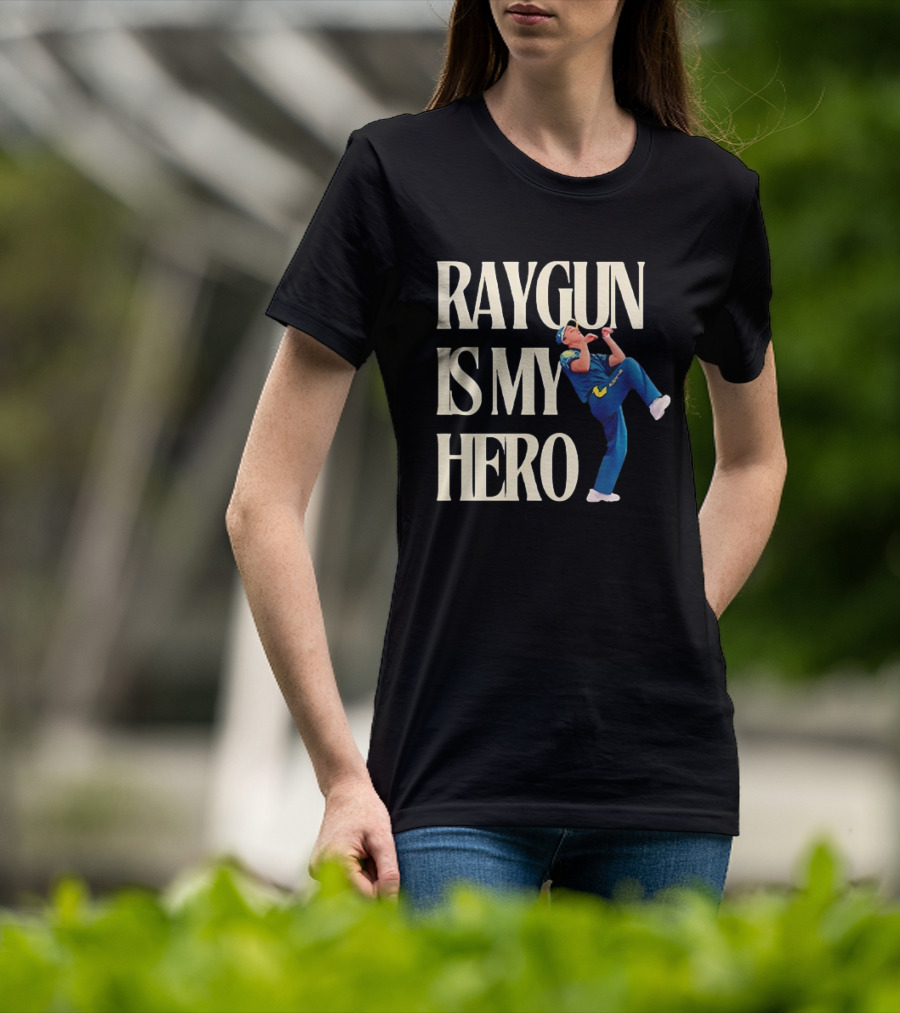 Raygun Is My Hero Pitching Pose T-Shirt