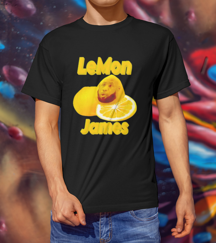 LeMon James Lebron James Face On Lemon T-Shirt