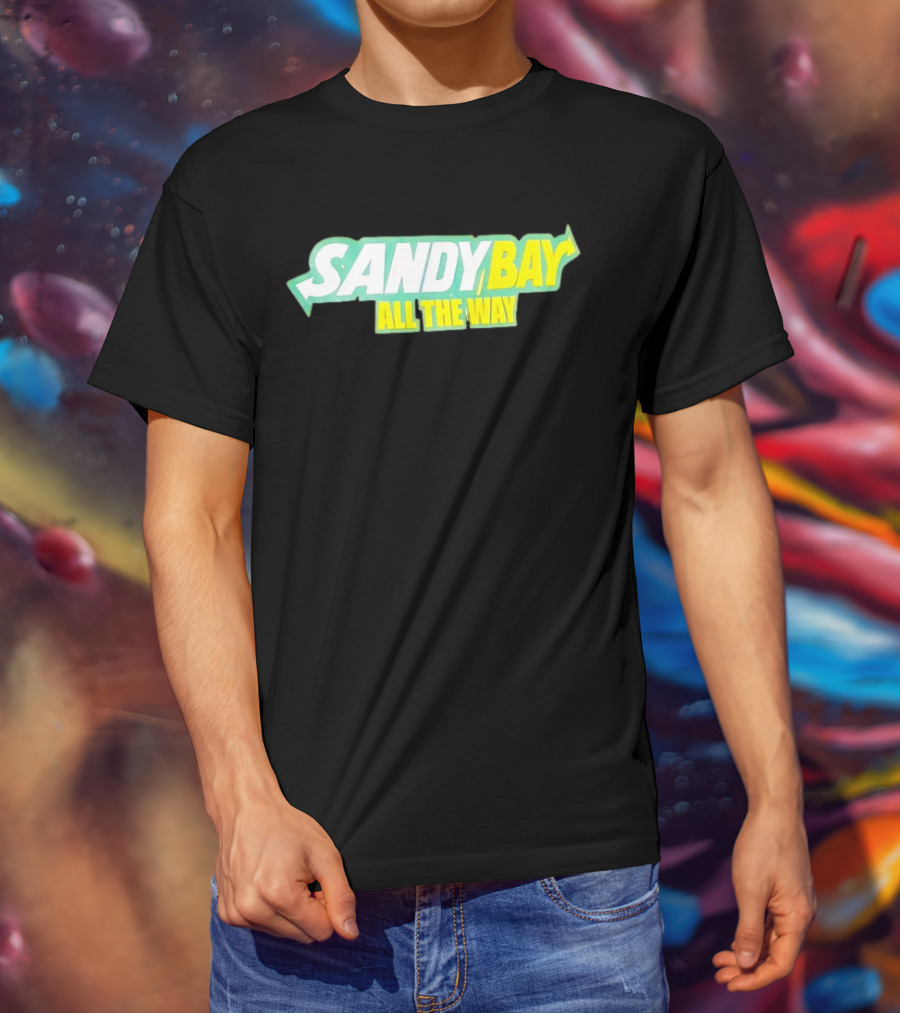 Sandy Bay All The Way Retro Block Text T-Shirt
