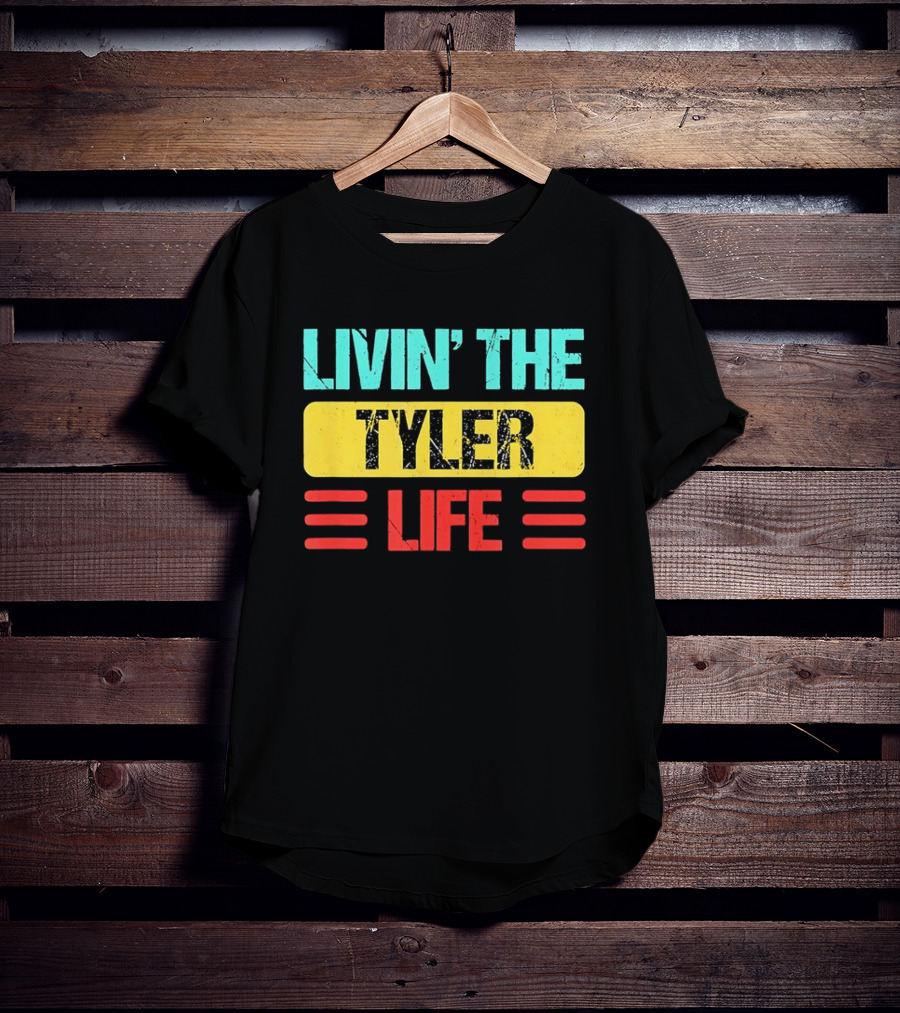 Livin The Tyler Life Retro Color Blocks T-Shirt