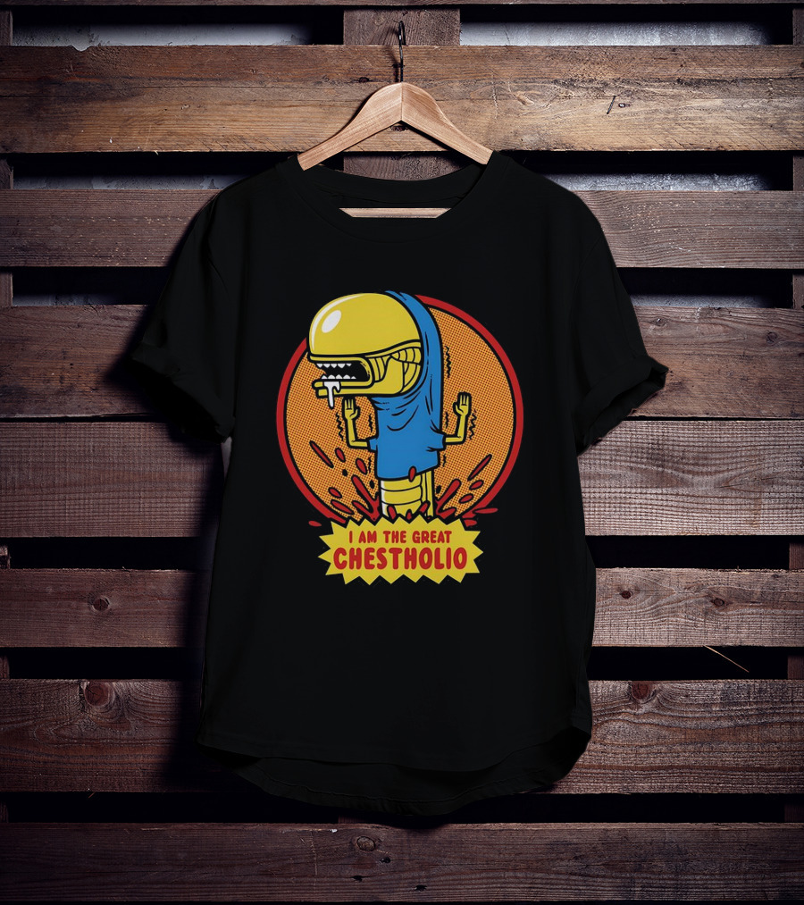 Alien Romulus Chestburster Beavis I Am The Great Chestholio T-Shirt