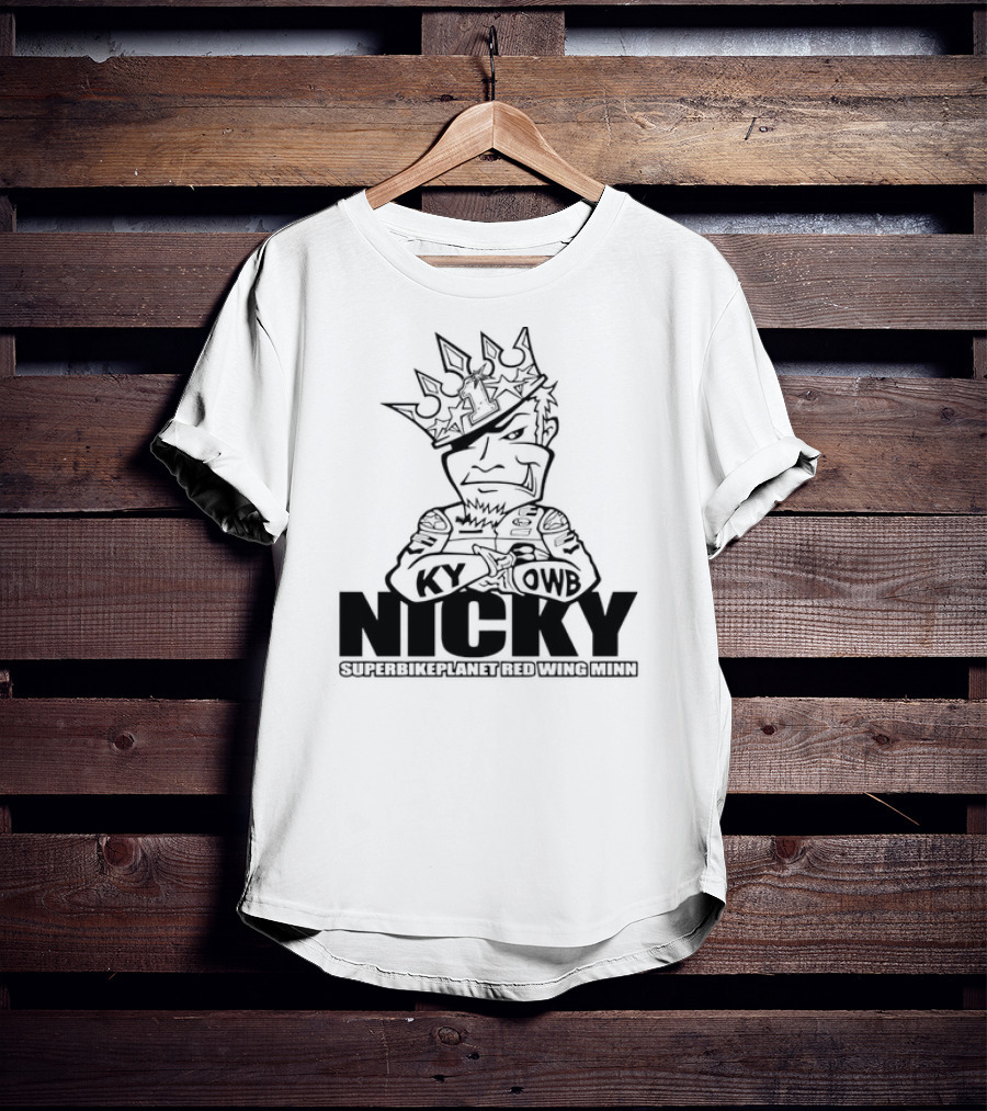 Nicky KY OWB Superbikeplanet Red Wing Minn T-Shirt