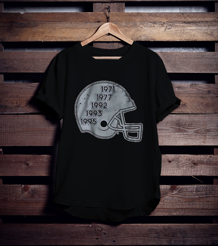 Dallas Football Glory Helmet 1971 1977 1992 1993 1995 T-Shirt