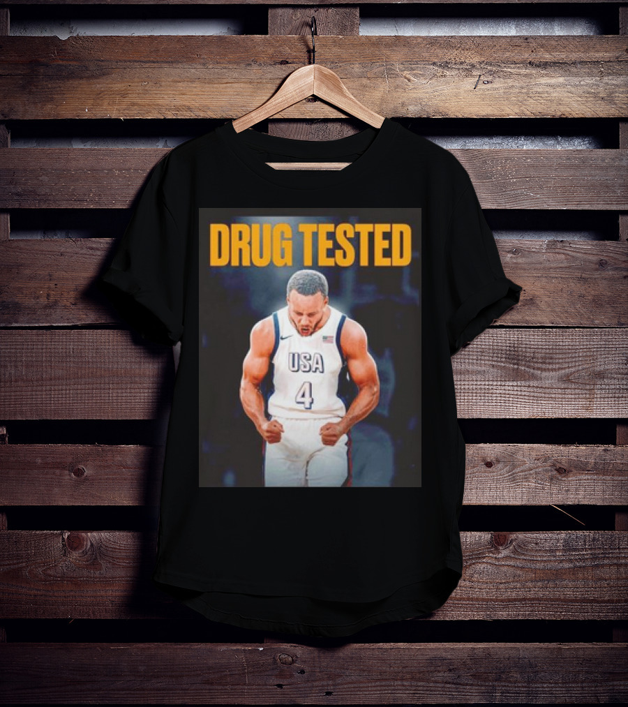 Stephen Curry USA Basketball Drug Tested Gold Medal Performance T-Shirt