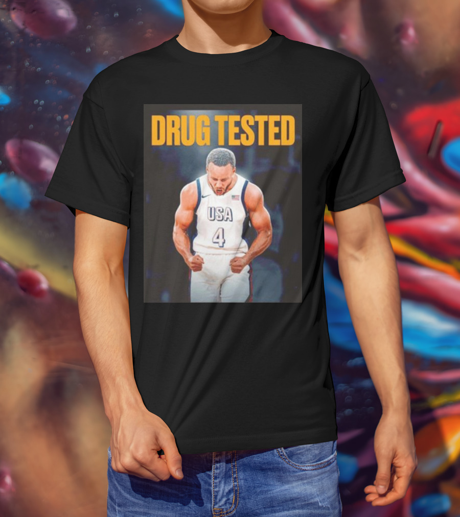 Stephen Curry USA Basketball Drug Tested Gold Medal Performance T-Shirt