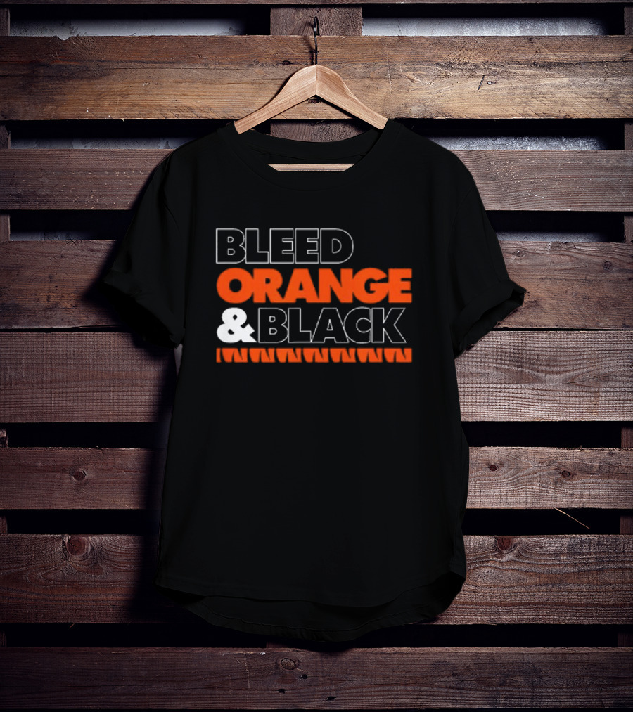 Bleed Orange And Black Team Spirit T-Shirt