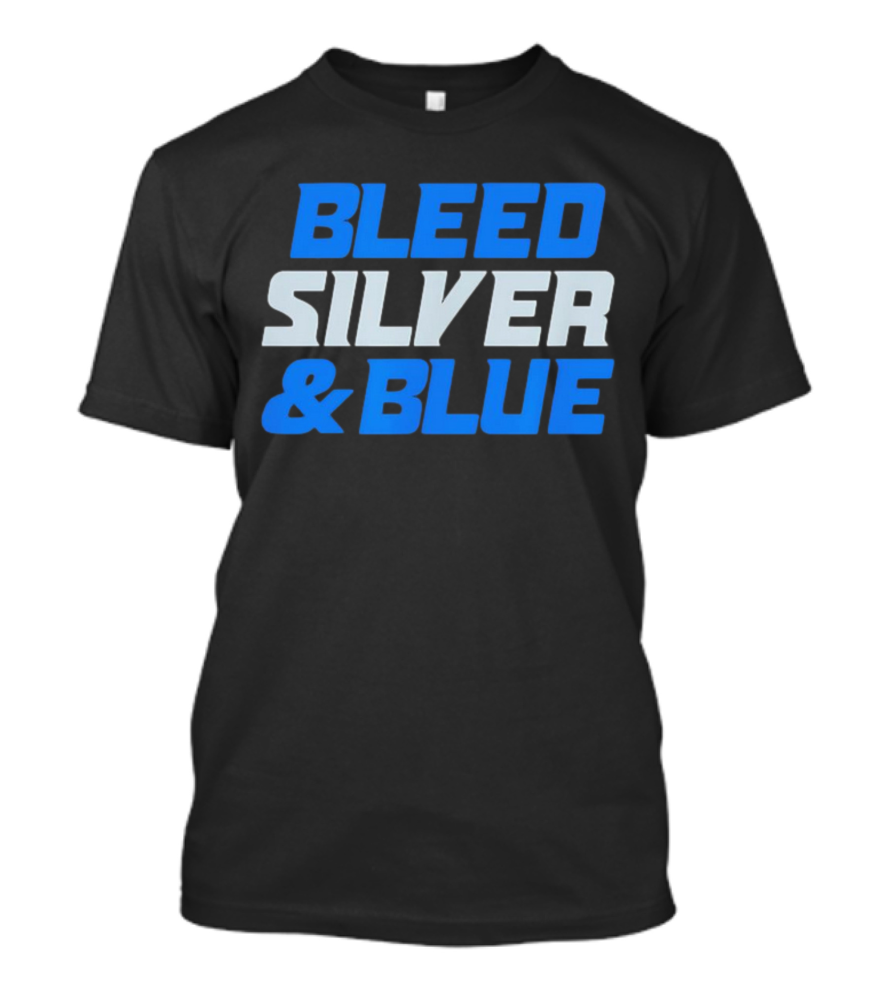 Detroit Lions Bleed Silver And Blue T-Shirt