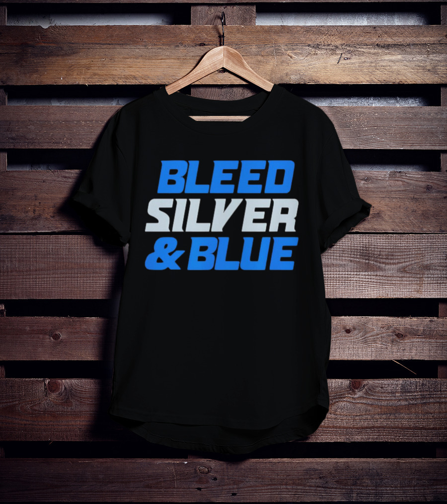 Detroit Lions Bleed Silver And Blue T-Shirt