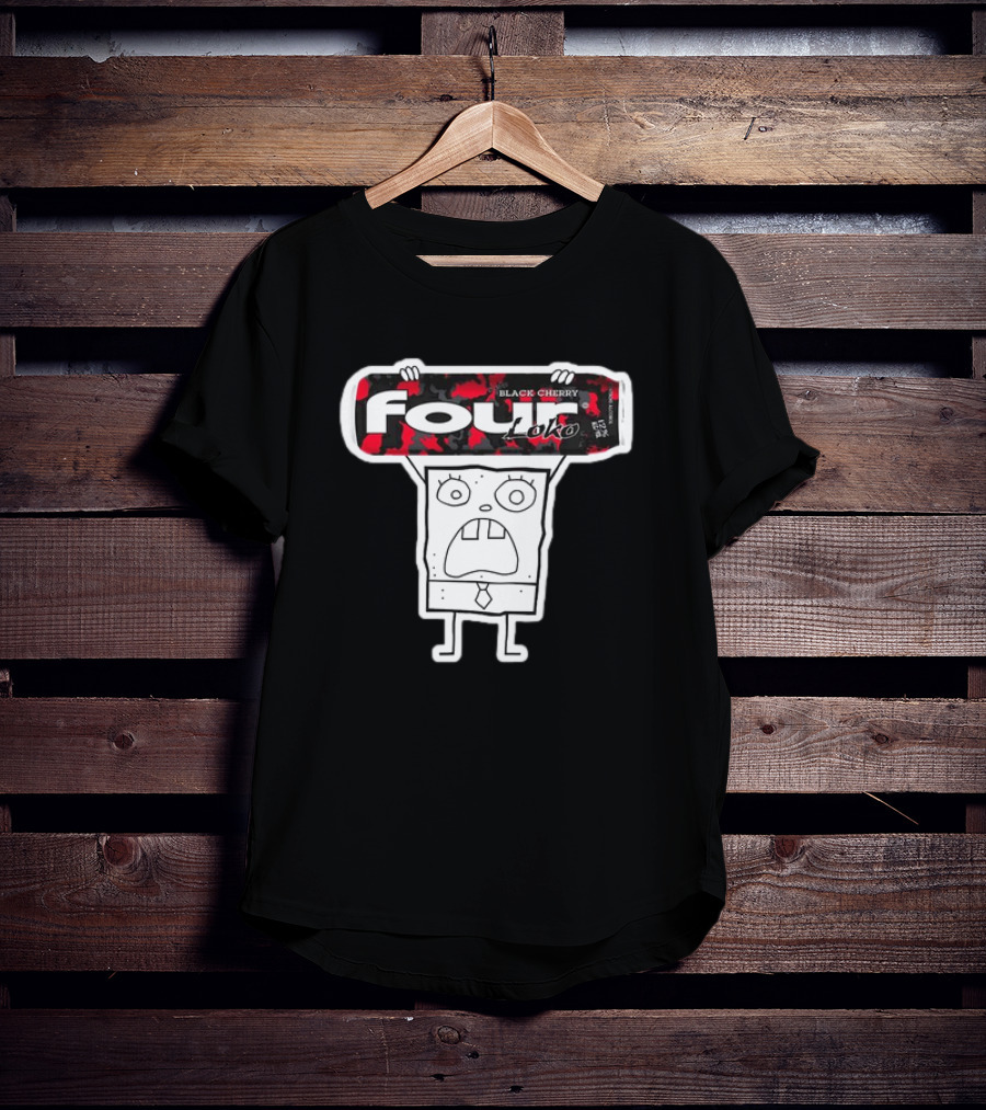 Doodlebob Holding Four Loko Black Cherry Can T-Shirt