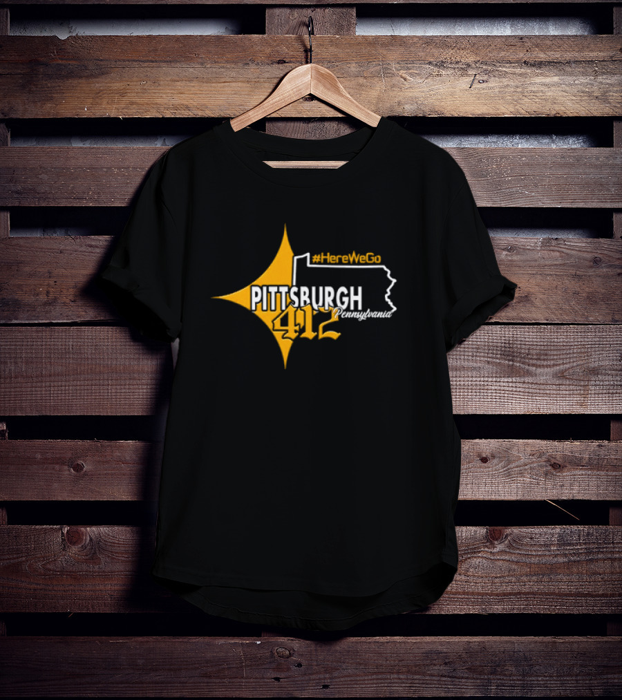 HereWeGo Pittsburgh 412 Pennsylvania T-Shirt