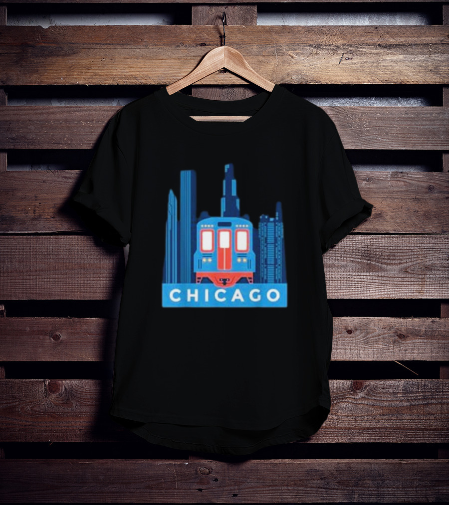 Chicago Skyline El Train T-Shirt