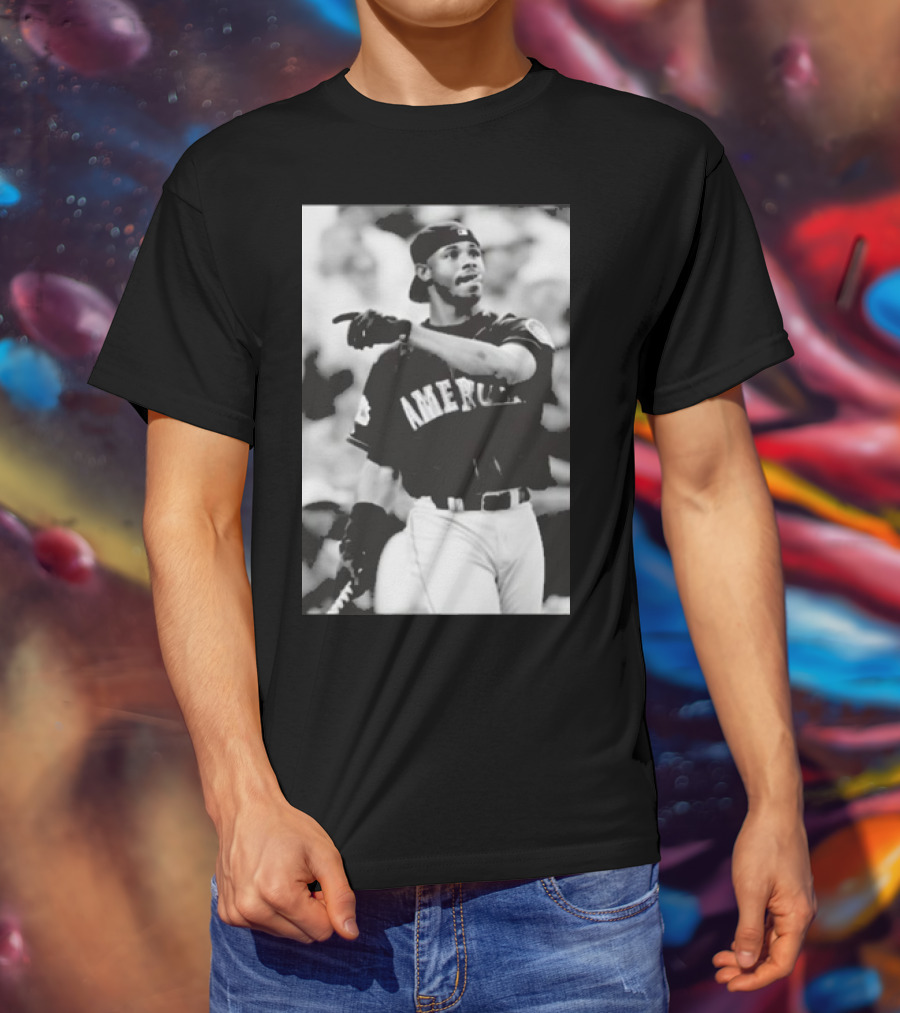 Mina Kimes Wearing Ken Griffey Jr. Baseball America Jersey T-Shirt