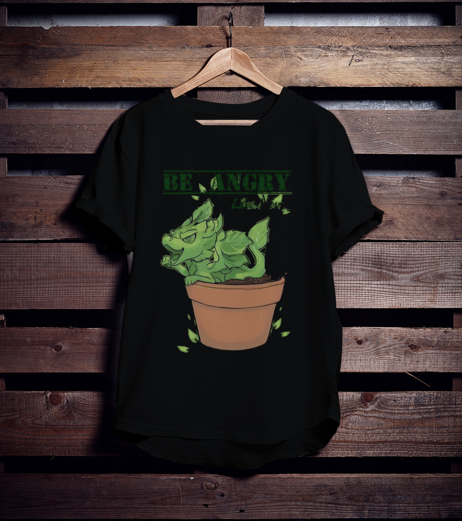 Mint Dragon Be Angry Like Minty In Pot With Leaves T-Shirt