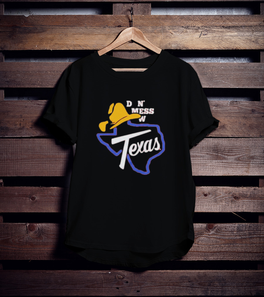 Don’t Mess With Texas Cowboy Hat Map Outline T-Shirt