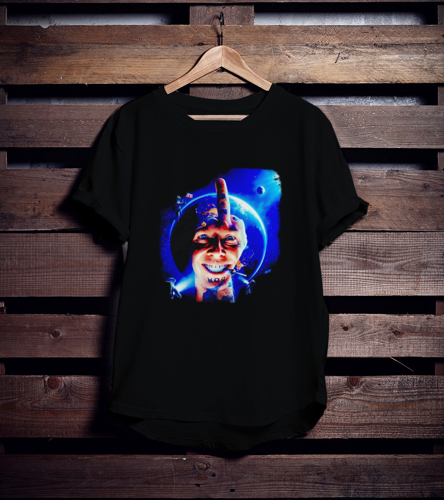 HOG Tom Middle Finger Space Grin T-Shirt
