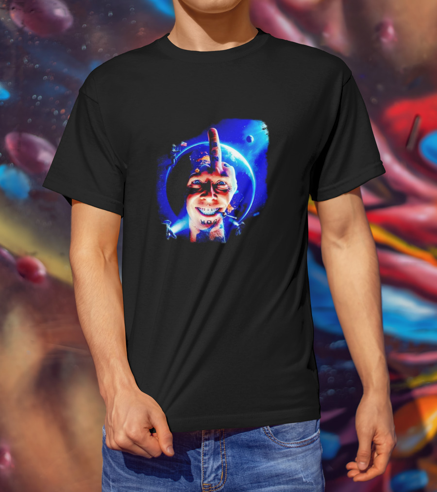 HOG Tom Middle Finger Space Grin T-Shirt