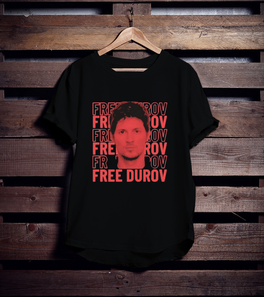 FREE DUROV Pavel Durov Stacked Repeat T-Shirt