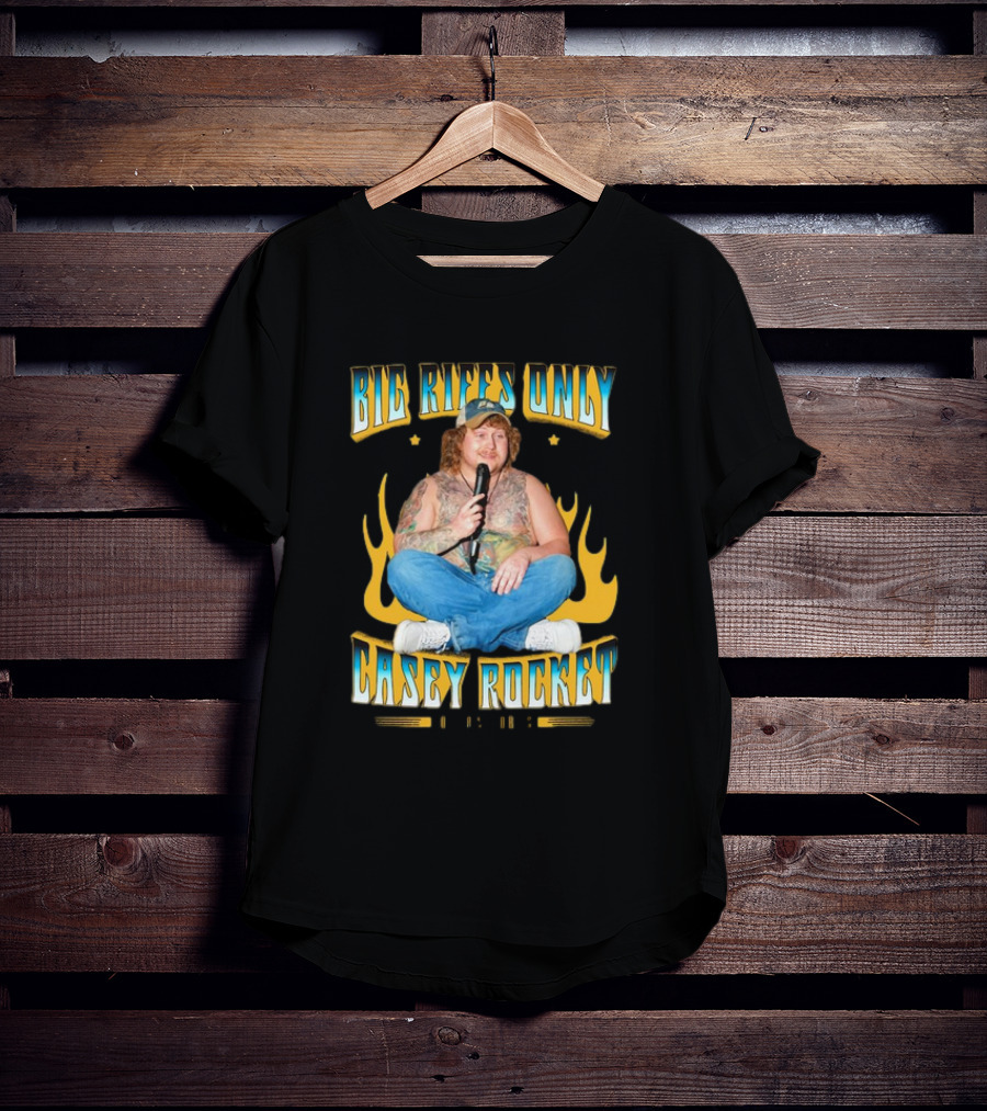 Big Riffs Only Casey Rocket Flame T-Shirt