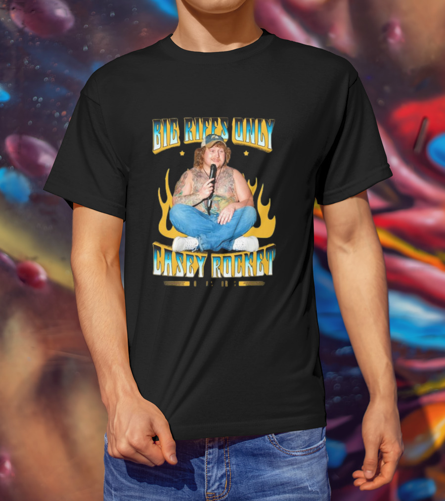 Big Riffs Only Casey Rocket Flame T-Shirt