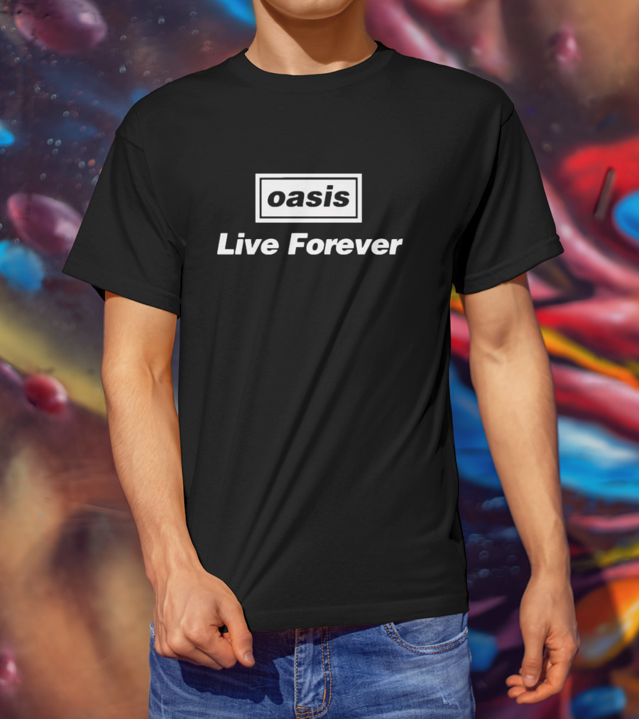 Oasis Live Forever Music Band T-Shirt