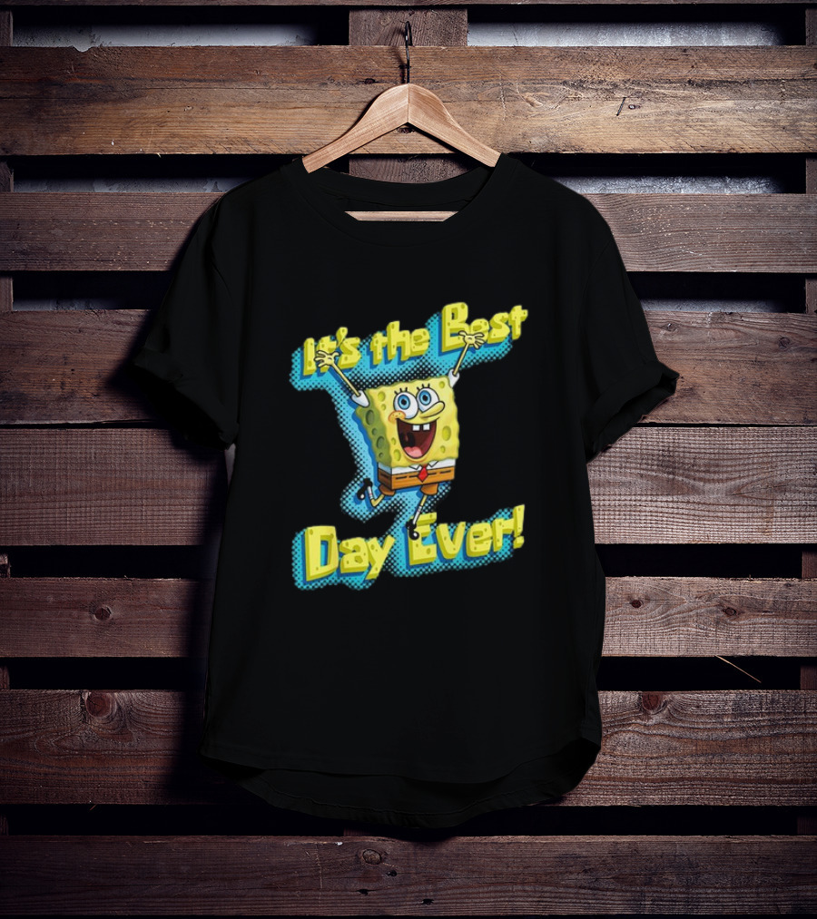 SpongeBob SquarePants It's The Best Day Ever Enthusiastic Pose T-Shirt
