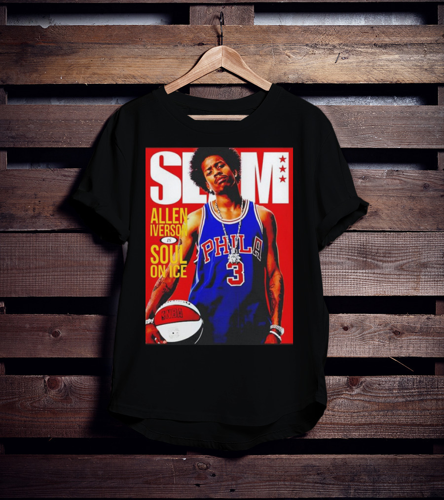 Allen Iverson SLAM Magazine Philly 3 Soul On Ice T-Shirt
