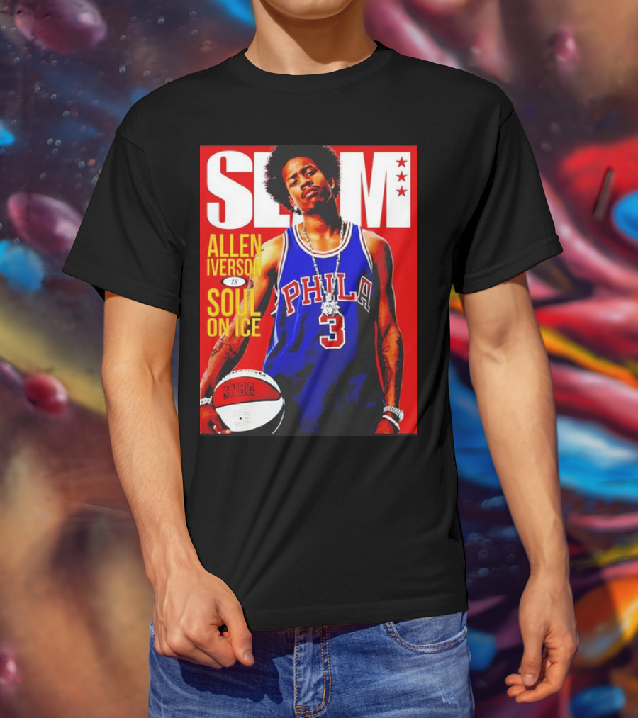 Allen Iverson SLAM Magazine Philly 3 Soul On Ice T-Shirt
