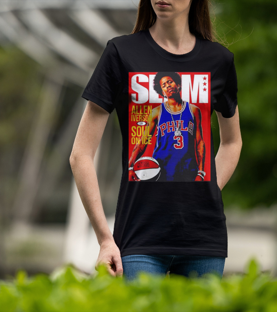 Allen Iverson SLAM Magazine Philly 3 Soul On Ice T-Shirt