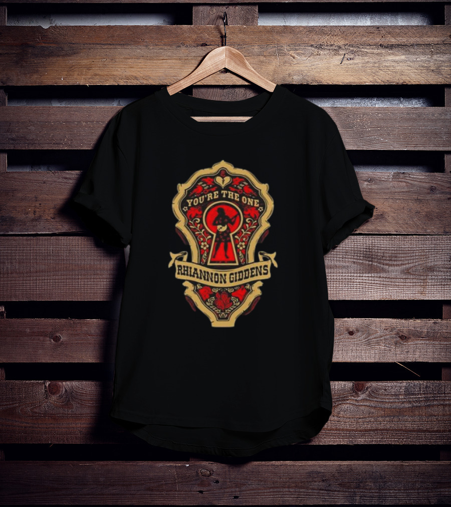 Rhiannon Giddens You're The One Decorative Red Gold Emblem T-Shirt