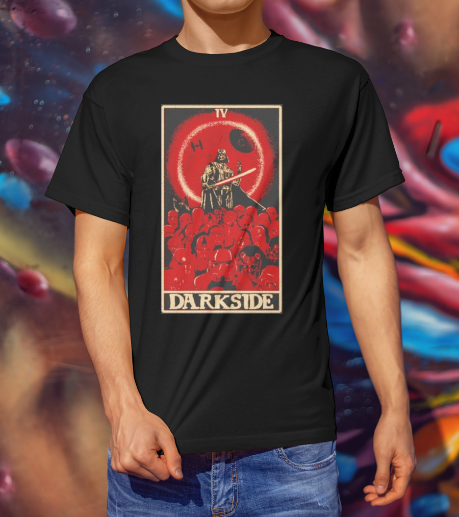 Darkside Tarot Card IV Darth Vader Death Star Stormtroopers T-Shirt