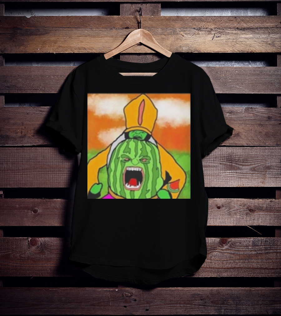Angry Watermelon Priest In Colorful Robes T-Shirt