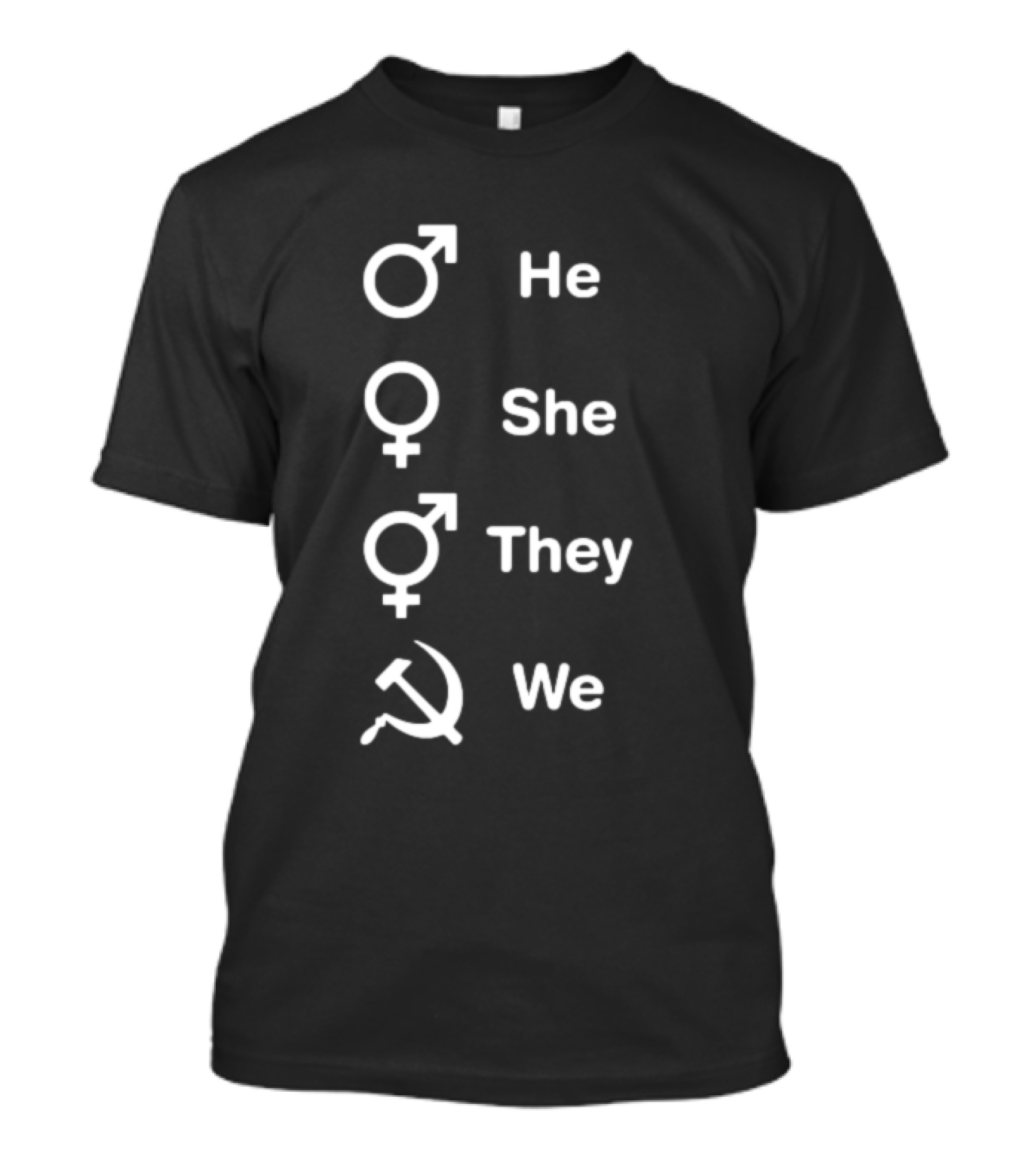 He She They We Gender Equality And Solidarity Symbolism T-Shirt