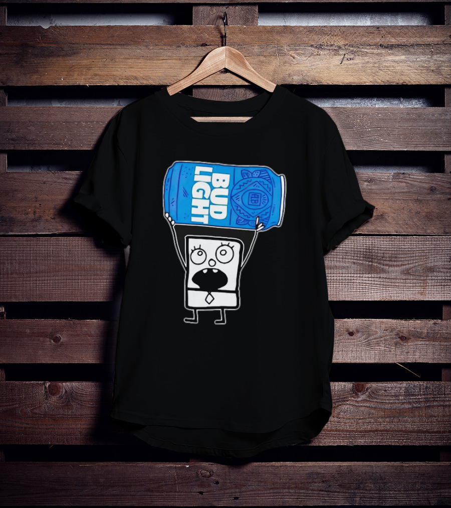 Doodlebob Holding Bud Light Can T-Shirt