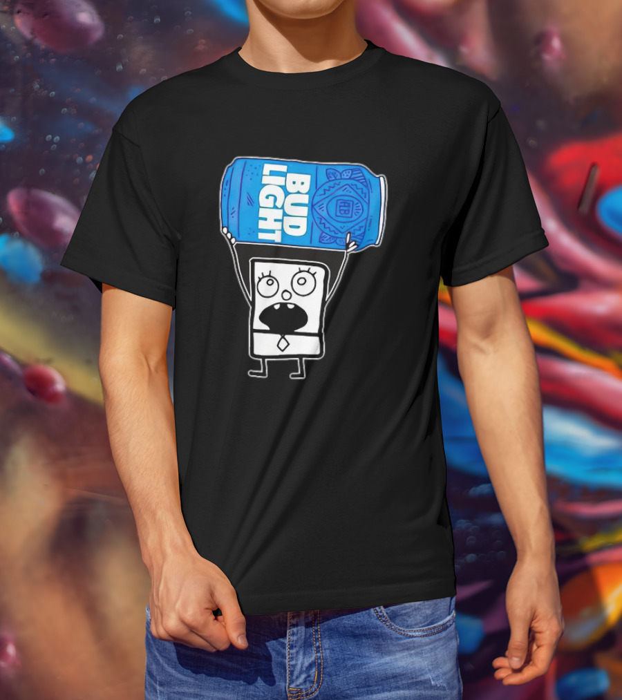 Doodlebob Holding Bud Light Can T-Shirt